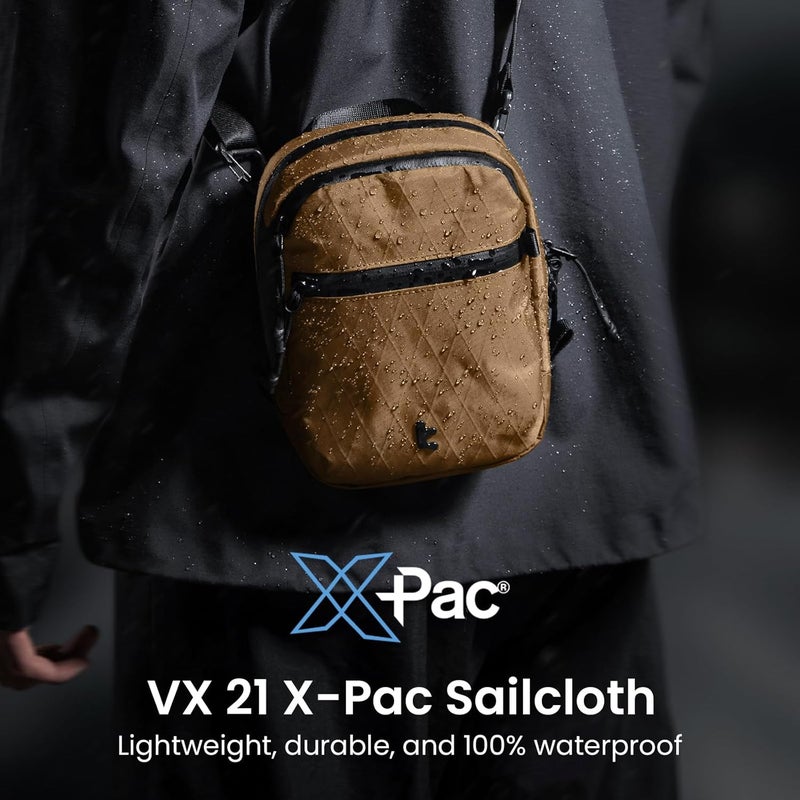 Tomtoc Aviator-T37 X-Pac Travel Crossbody RFID Blocking Bag, Holds 4-6 Passports with Anti-theft Lockable Zippers, Multiple Pockets for Cards & Documents – Organizer for Daily Use - Image 2